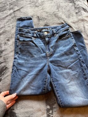 American Eagle Outfitters Dark Blue High-Rise Skinny Jeans